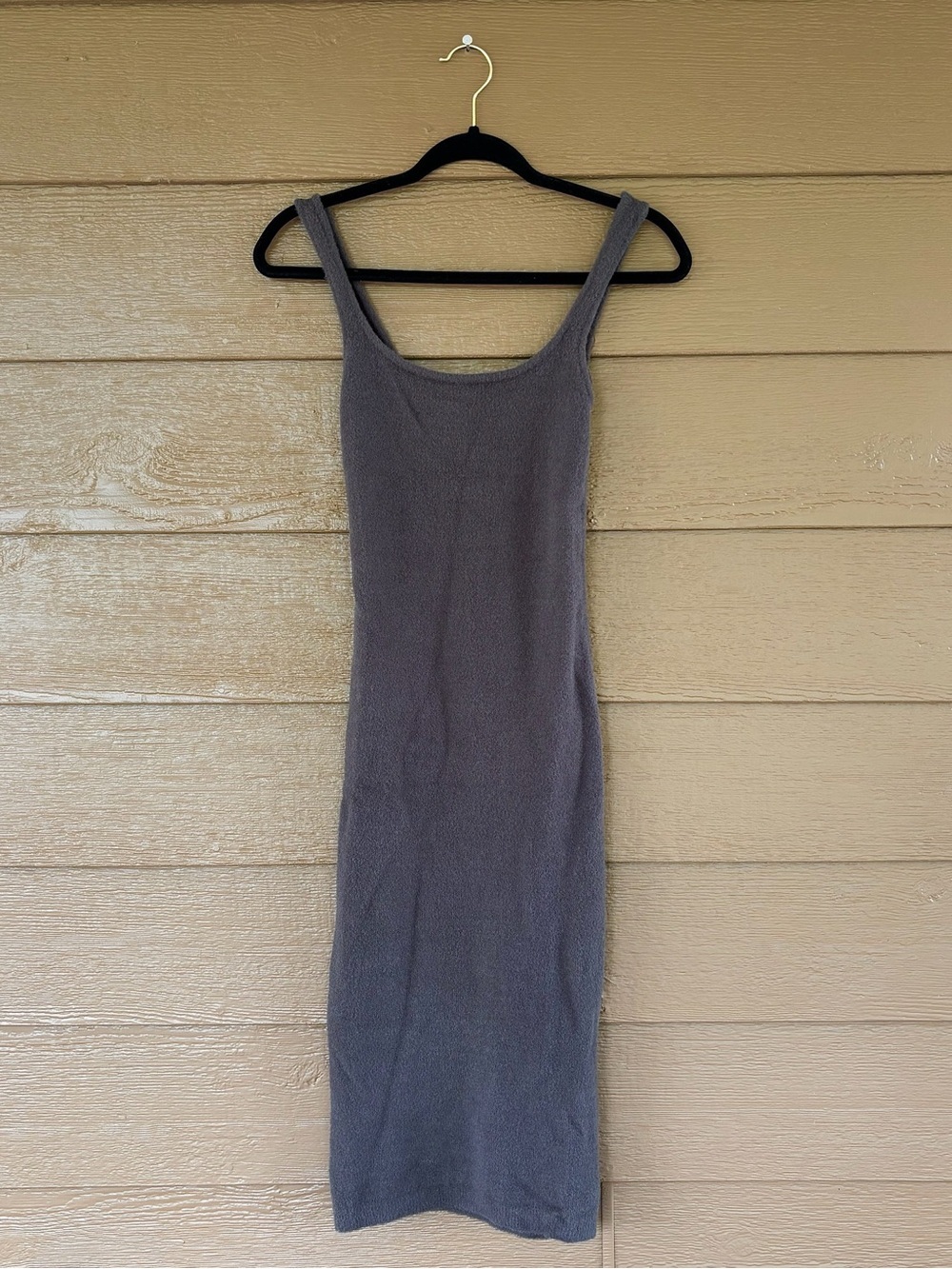 Aritzia Wilfred Free Cozy and Sleek Taupe Midi Dress -Sz XS